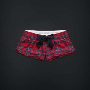 Gilly Hicks By Abercrombie Womans Flannel Sleep Shorts  