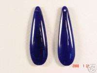 Vintage West German   Blue Smooth Glass Teardrops  