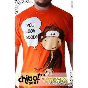  Chita You Look Good T shirt (Orange   Large): Everything 