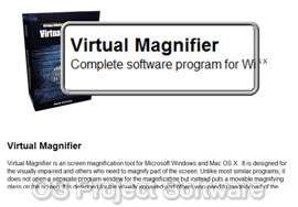 Computer Screen Zoom Magnifier Magnification Software  