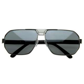 Optical Quality Eyewear Retro Design Metal Flat Top Sunglasses  