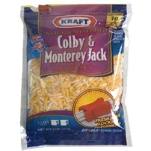 Kraft Natural Shredded Cheese, Colby & Monterey Jack, 8 oz 
