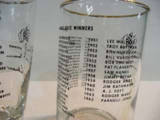 glasses from Indianapolis Motor Speedway Tony Hulman rare find 