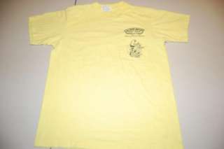 vtg 1986 ron jon surf shop florida pocket t shirt small yellow  