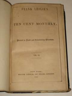 FRANK LESLIES TEN CENT MONTHLY 1864 1865 Leatherbound  