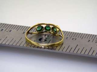 18k Gold Ring Lot Emerald Onyx Cubic Zirconium  