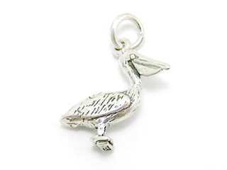 sterling silver 3D PELICAN charm 137  