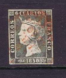 Spain 1850 Isabel II 6 Cuartos nice used stamp  