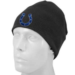   : Mens Indianapolis Colts Black Uncuffed Knit Cap: Sports & Outdoors