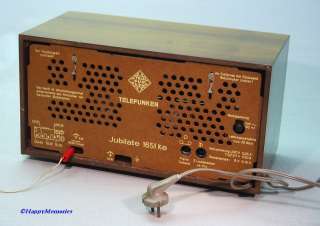 Vintage 60s TELEFUNKEN JUBILATE 1651KE FM/AM TUBE RADIO   PLAYING 