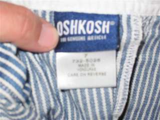 OshKosh Engineer Striped Shortalls Short Overalls 7 Osh Kosh OKBG Boy 