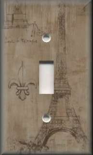 Light Switch Plate Cover   Old World Eiffel Tower Paris  
