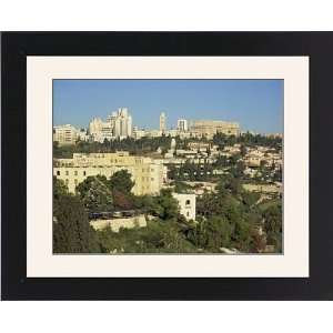 Framed Prints of View onto Yemin Moshe and skyline, Jerusalem, Israel 