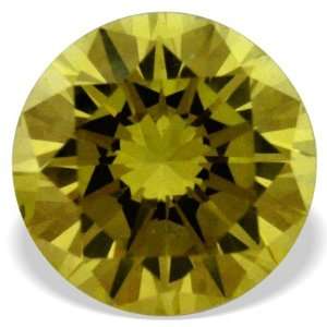    0.19 Carat Round Cut Canary Yellow Loose Real Diamond: Jewelry