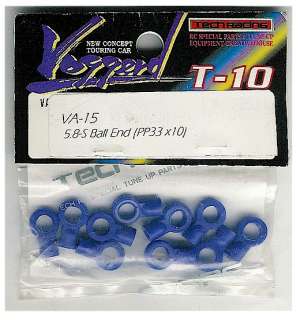 VINTAGE RC CAR TECH RACING Voggerd T 10 BLUE BALL ENDS  