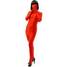red spandex full body suit  