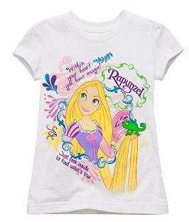 RAPUNZEL Shirt Tee Top TANGLED White 4 5 6 7 8 10 12  