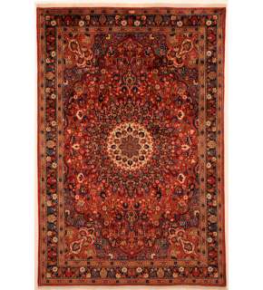 Area Handmade Persian Moud Mashad Wool Rugs 7 x 10  