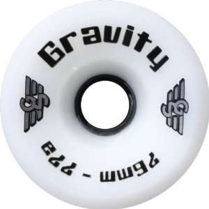  Gravity Hi Grade 77a 76mm White Skate Wheels: Sports 