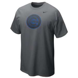  Chicago Cubs Anthracite Nike Logo T Shirt Sports 