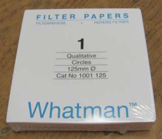 GE Whatman 125mm Qualitative Filter Papers 1 1001 125 NEW  