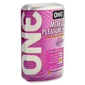  Mixed Pleasures Assorted ONE Condoms 12 Retail Box: Health 