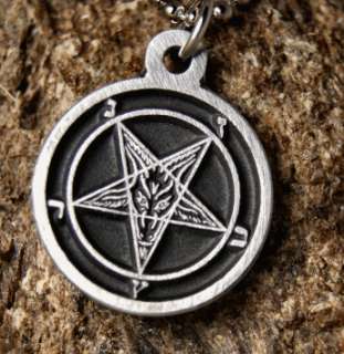 Baphomet Inverted Pentagram Pendant Necklace with chain  
