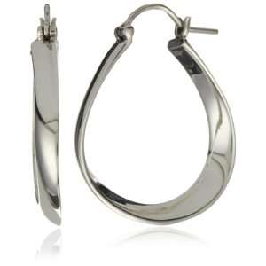 Argento Vivo Tapered Trapezoid Hoop Earrings Jewelry