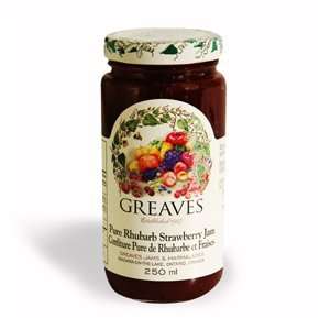 Greaves Preserves Rhubarb Strawberry Jam  Grocery 