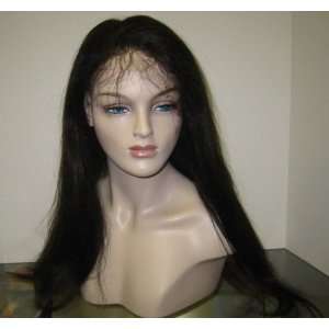 14 Full Lace Wig 100% Indian Remy Human Hair, Yaki Texture, Color #2 