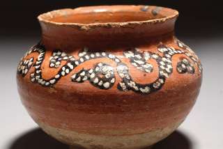 very rare, vibrant Ancient Islamic Nishapur glazed vase, dating to 