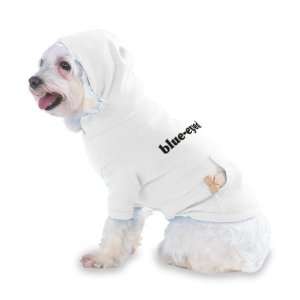 blue eyed Hooded (Hoody) T Shirt with pocket for your Dog or Cat SMALL 