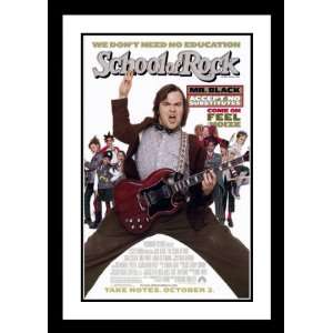  School of Rock Framed and Double Matted 20x26 Movie Poster 