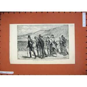  1881 Irish Harvesters Travelling England People Kelly 