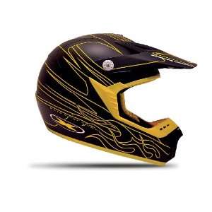 Xtreme Motopoint Dual Graphic Matte Black/Yellow Large Off Road Helmet