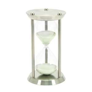   Handcrafted Metal & Glass Desktop 60 Minute Hourglass
