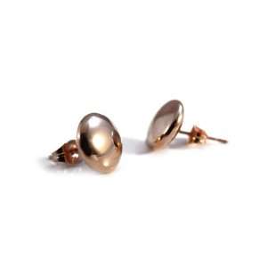  apop nyc Stainless Steel Disc Nugget Rose Gold Stud 