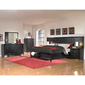  836PL WB7 Balboa Square Platform Bed Bedroom Set   7 Piece 