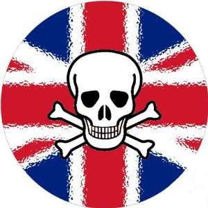  Pack of 12 6cm Square Stickers Skull UK Flag: Home 