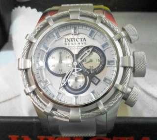 New Invicta Mens 1446 BOLT Reserve Chrono White Dial with Rope 200m 