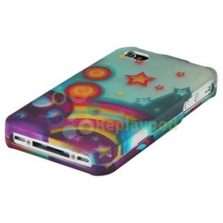 Lovely Star Rainbow Rubber Hard Case Cover+PRIVACY FILTER Film for 