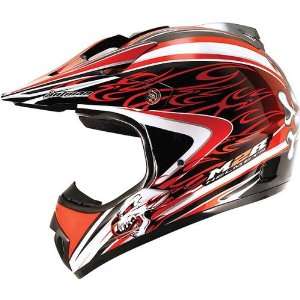  M2R Rampage Adult X2.5 Motocross Motorcycle Helmet   Red 