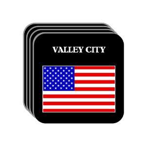  US Flag   Valley City, North Dakota (ND) Set of 4 Mini 