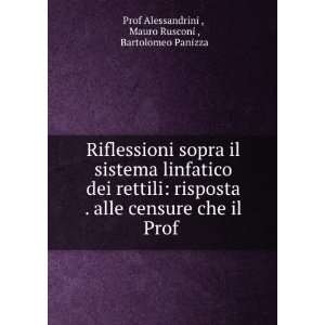   Prof . Mauro Rusconi , Bartolomeo Panizza Prof Alessandrini  Books