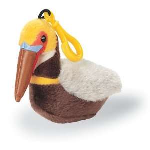 Mini Clip Brown Pelican Plush Bird with Lifelike Sound