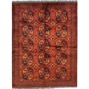  611 x 91 Red Hand Knotted Wool Afghan Rug: Furniture 