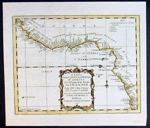 1781 Bellin Antique Map of the West Coast of Africa  