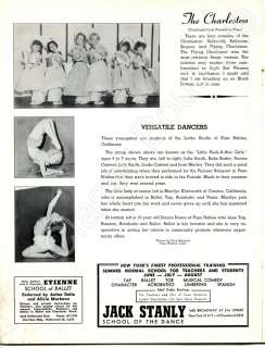 Vintage Magazine Stars Tomorrow Dancing Girls May 1950  