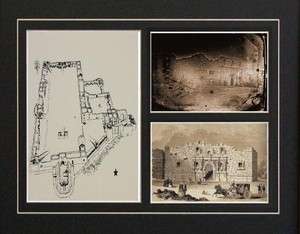   photos & eye witness images of Alamo after 1836 battle Crockett Repros