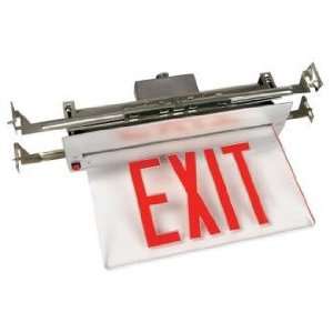  Recessed LED Red Exit Sign with Battery Backup